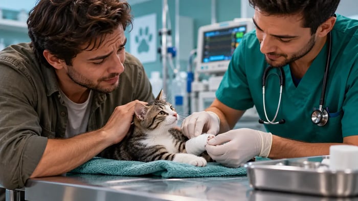 Cuidado veterinario para un gatito rescatado | Clínica Raza